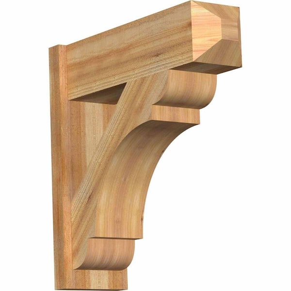 Ekena Millwork 8 in. x 26 in. x 26 in. Olympic Craftsman Rough Sawn Western Red Cedar Outlooker