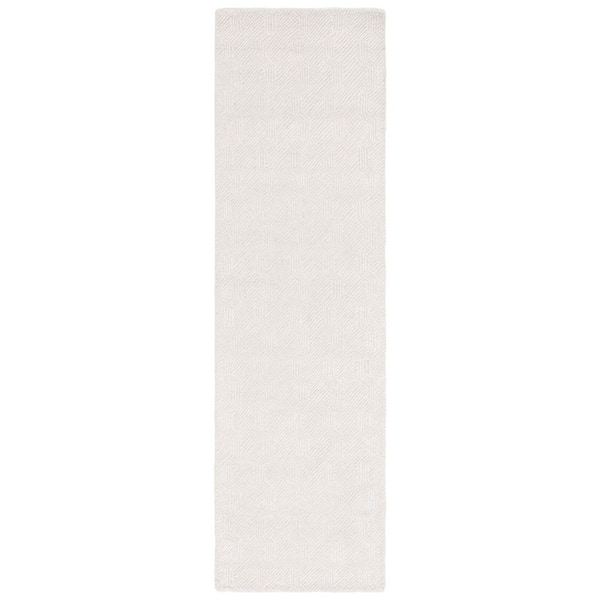 SAFAVIEH Glamour 2 ft. x 8 ft. Ivory Solid Geometric Runner Rug