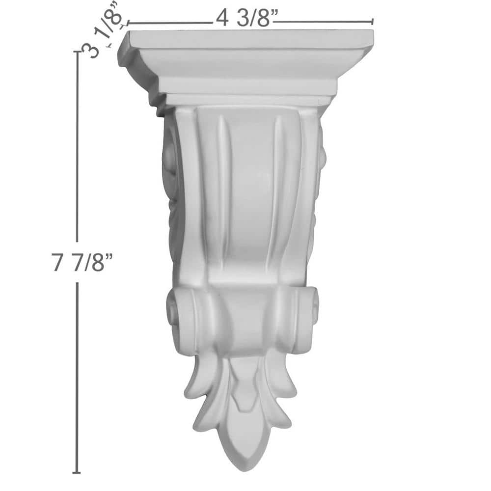 Primed White Urethane Decorative Corbel 7.88"