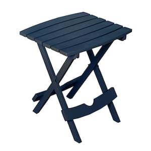 Quik-Fold 20 in. Resin Midnight Square Patio Side Table