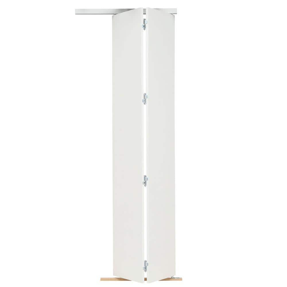 White Solid Core Primed Bi-Fold Door with Mirror, 80" x 60"