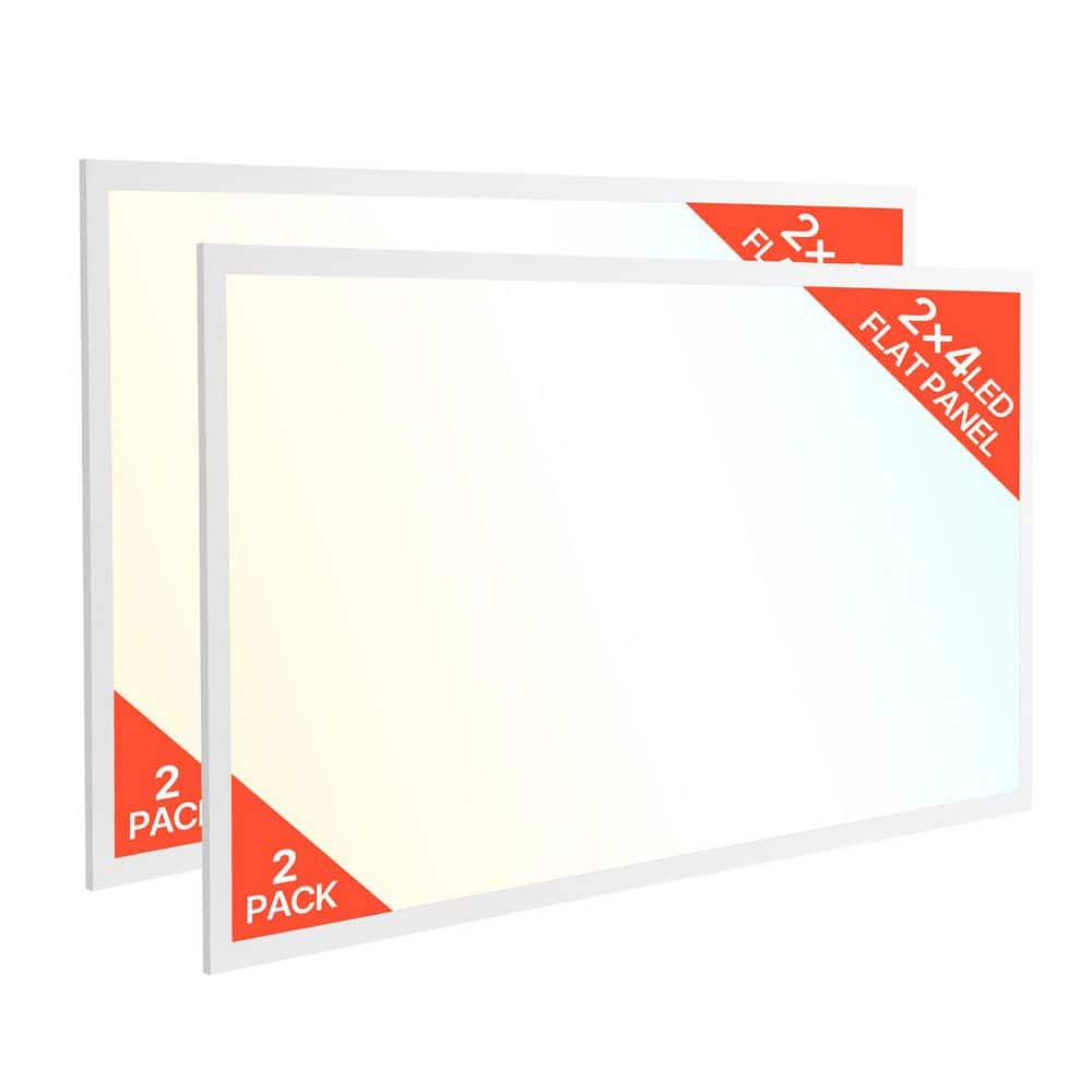 2Pack 2x4ft. Integrated LED Flat Panel Light 7800 LM Flush Mount Drop Ceiling Lighting Fixture 3 Color 4000K/5000K/6000K price history on PriceWatchPro