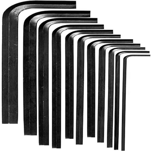 Hex-L Key Allen Wrench - Metric MM Sizes 1.5 in. to 10 in. Short Series, 11-Piece Set