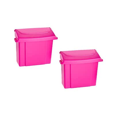 Pink Durable Plastic Sanitary Napkin Receptacle (2-Pack)