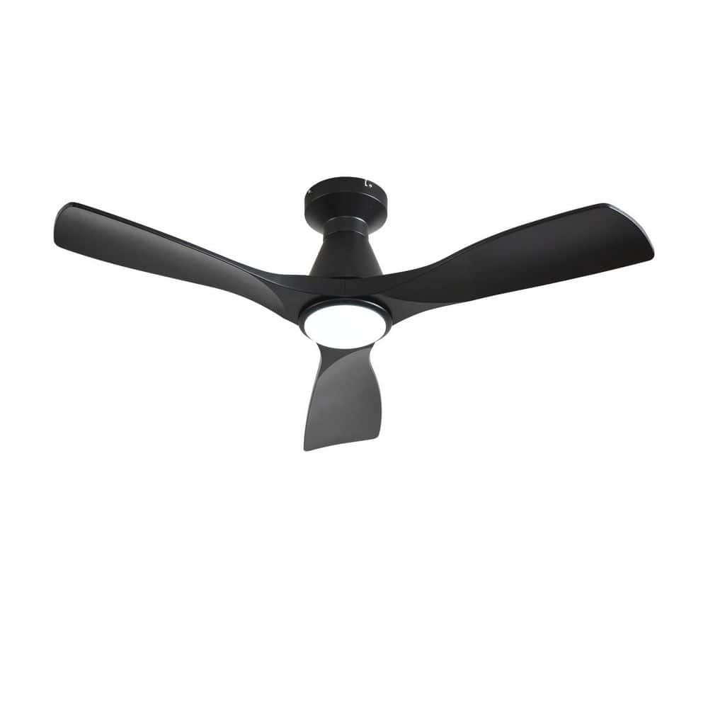 42 in. Black 3 Blade Flush Mount Low Profile Style Ceiling Fan with Lights Indoor Alex Dimmable 3 CCT Incl Remote APP price history on PriceWatchPro
