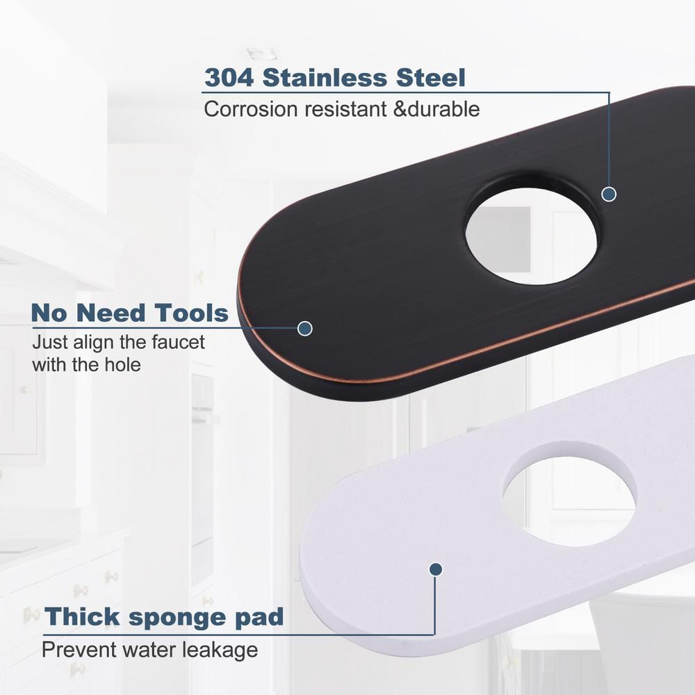 6.3-Inch Oil Rubbed Bronze Stainless Steel Escutcheon Plate