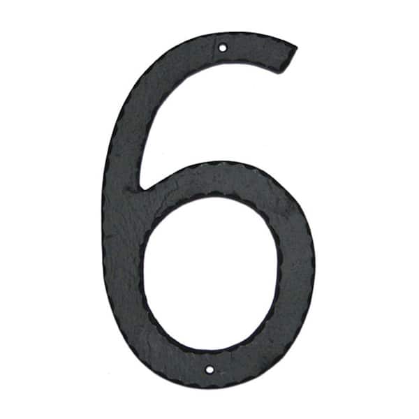 Montague Metal Products 10 in. Textured House Number 6