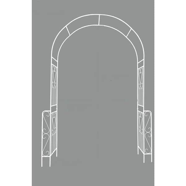 Metal Garden Arch W 5 5 in. x H 94. 5 in. Garden Arbor Trellis Climbing Plants Support Rose Arch Outdoor Arch