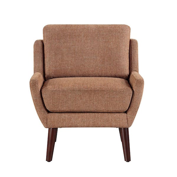 Lazzara Ameillia Orange Chenille Upholstery Accent Arm Chair