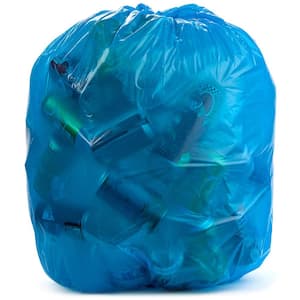 30 in. x 36 in. 20 Gal. to 30 Gal. Blue Trash Bags 1.2 mil for Industrial Home and Recycling Use (Pack of 200)