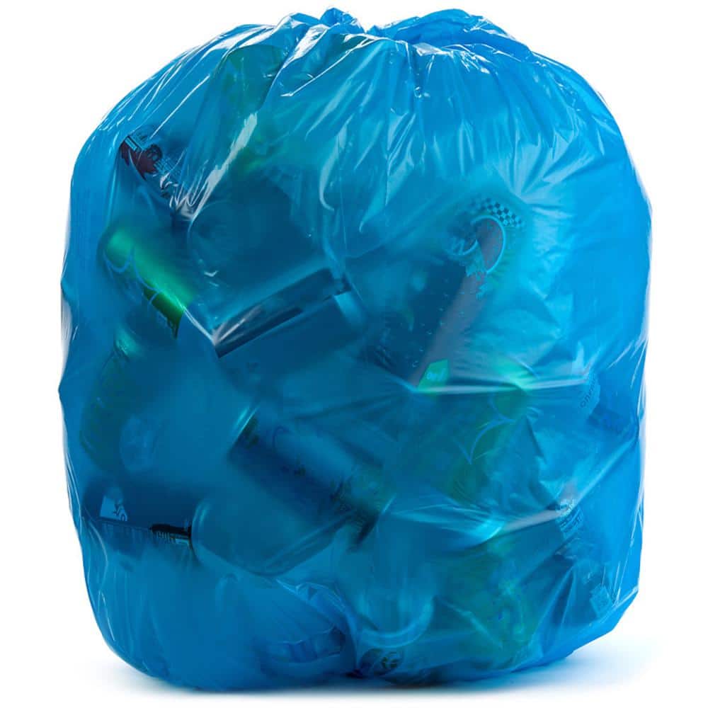 Husky Frost Blue 8-Gallon Trash Bags, 50-Count