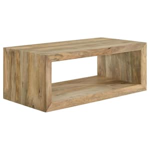 Benton 24 in. Natural Rectangle Solid Wood Coffee Table