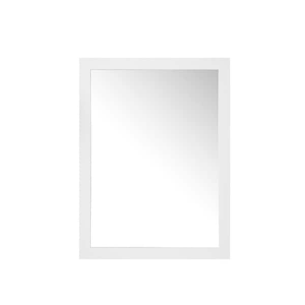 Home Decorators Collection Highgate 24 in. W x 32 in. H Rectangular Framed Wall Mount Bathroom Vanity Mirror in White
