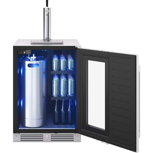 Presrv 5.6 cu. ft. Convertible Beer Kegerator in Stainless Steel with 107-Can Beverage Storage