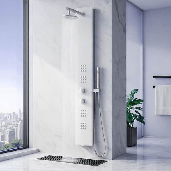 ANZZI VELD Series 64 in. 2-Jetted Full Body Shower Panel System