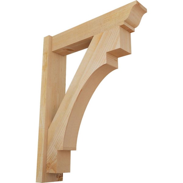 Ekena Millwork 6 in. x 34 in. x 26 in. Douglas Fir Merced Traditional Rough Sawn Outlooker