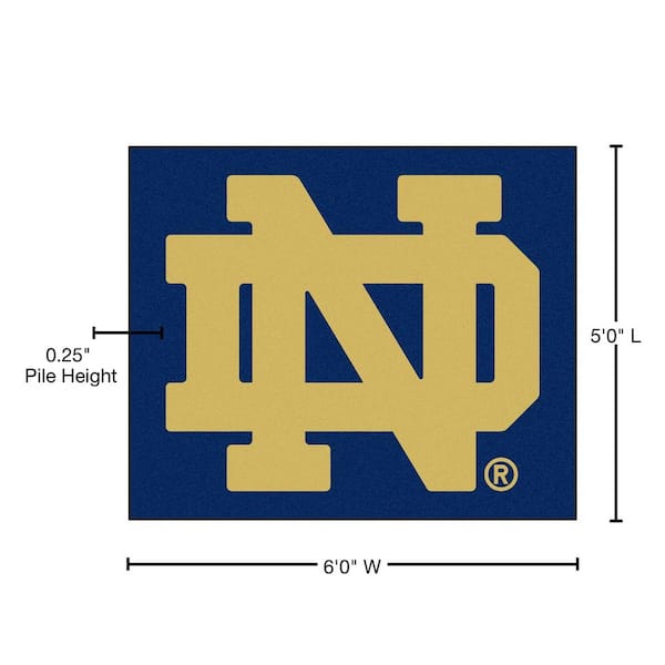 FANMATS NCAA Notre Dame Fighting Irish Logo Brown 2 ft. x 3 ft. Specialty  Area Rug 4411 - The Home Depot
