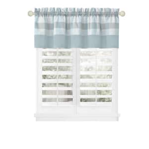 Hunter 14 in. L Polyester and Cotton Window Curtain Valance in Ice Blue