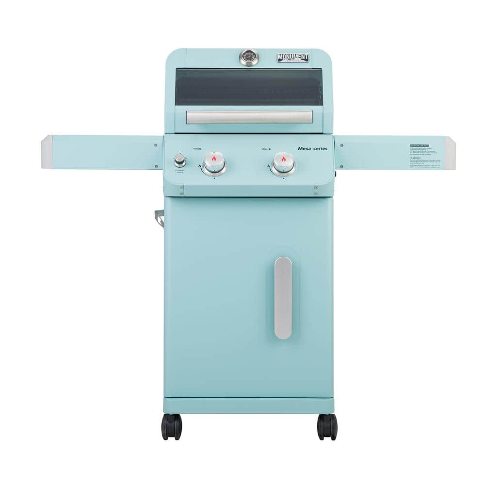 Mesa Jade Green 2-Burner Propane Gas Grill with LED Controls