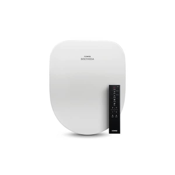 Bidetmega 400S Electric Instant Heating Bidet Seat for Round Toilets in White