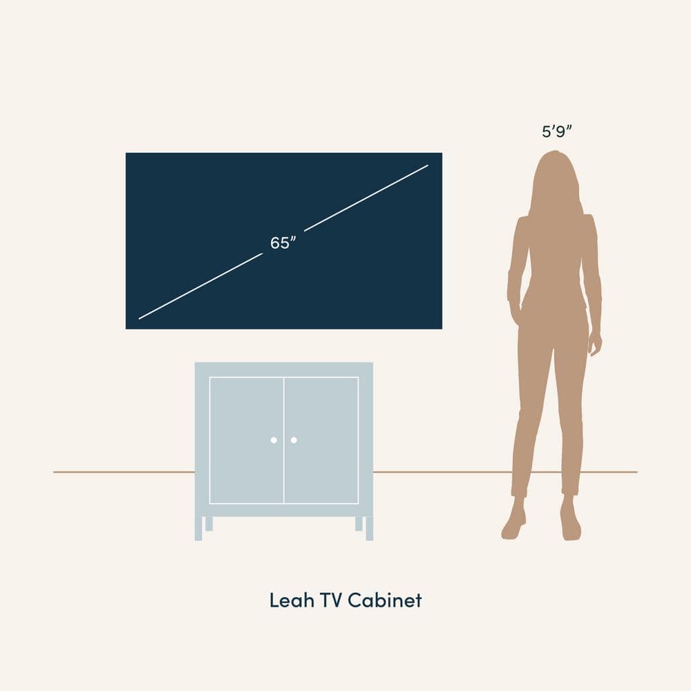 Leah Light Brown Bohemian Seagrass Cabinet with Solid Wood Legs
