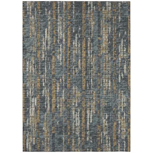 Rylee Granite 9 ft. x 12 ft. Geometric Indoor/Outdoor Area Rug