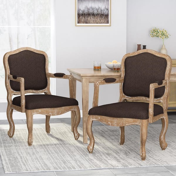 Noble House Goven Charcoal Wood Dining Chairs (Set of 2) 67693 - The Home  Depot