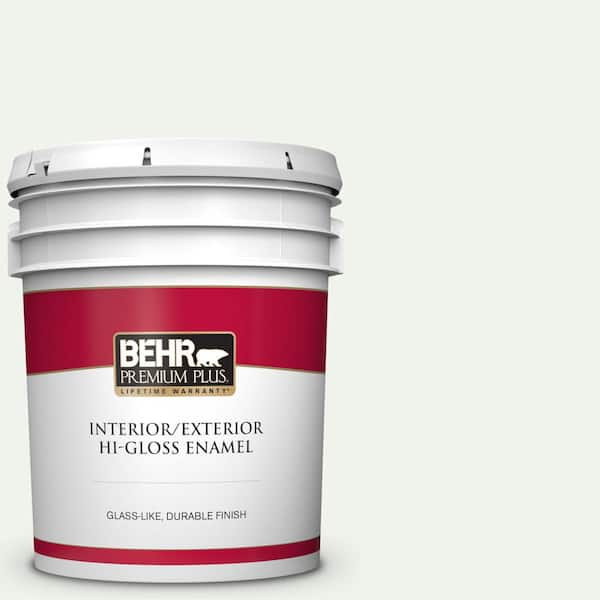 BEHR PREMIUM PLUS 5 gal. #W-B-510 Frosted Juniper Hi-Gloss Enamel Interior/Exterior Paint