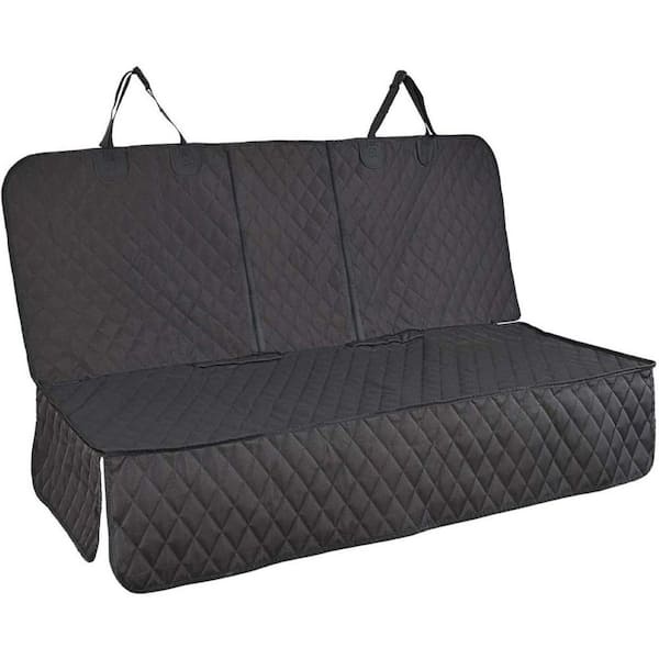Waterproof and Nonslip Dog Seat Cover with Side Flap for Cars, Trucks, SUVs - Black, 57 in. W x 47 in. L