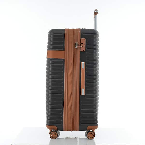 16/20/24/28 in. 4-Piece Coffee Bean Luggage Set with ABS Light-weight 4-Packing Cubes TSA Lock Spinner Wheels