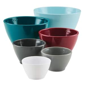 Create Delicious Melamine Nesting Measuring Cups, 6-Piece, Assorted Colors