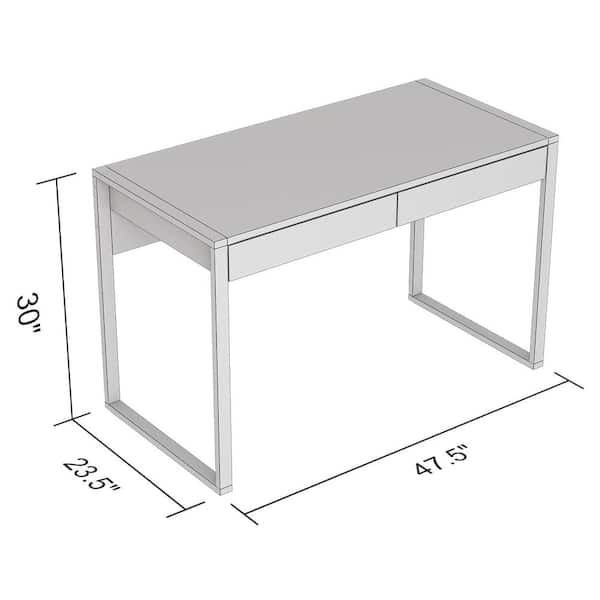 Safco® 47 Steel Table Desk, Beech/White ( 1943BHWH)