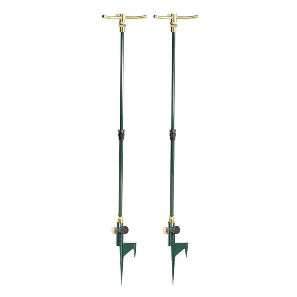 MISOPILY 3-Arm Garden Sprinkler 2 Pack High-Rise Lawn Sprinkler ...