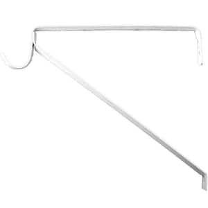 12.625 in. x 0.95 in. White Adjustable Shelf and Rod Bracket