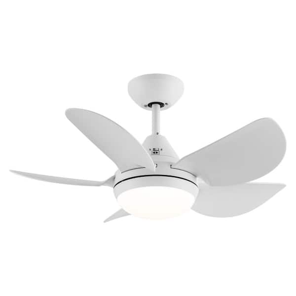 Keazile Atalanta 30 in. Indoor White LED Ceiling Fan with Reversible Motor and Dimmable