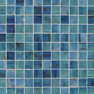 Rapids Barrier Reef 12.24 in. x 12.24 in. Polished Glass Floor and Wall Mosaic Pool Tile (1.04 sq. ft./Sheet)