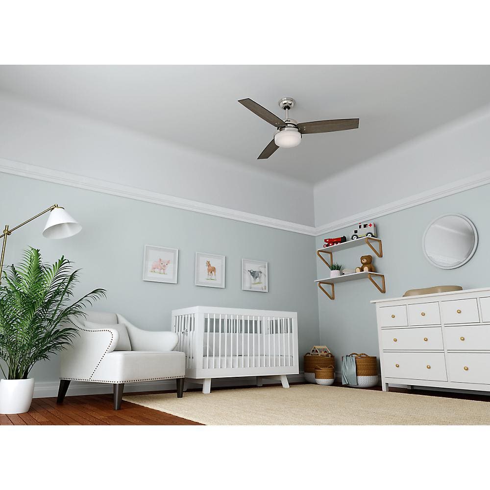 Sentinel 52 in. LED Indoor Brushed Nickel Ceiling Fan with Light Kit and Universal Remote price history on PriceWatchPro