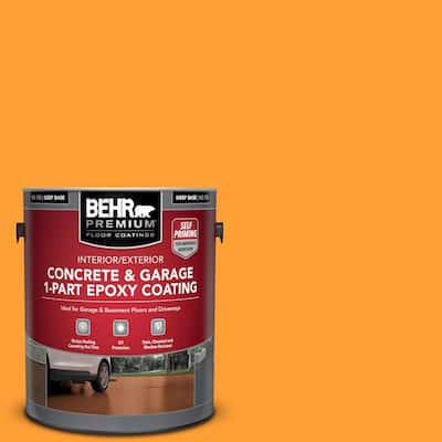 1 gal. #P250-7 Blazing Bonfire Self-Priming 1-Part Epoxy Satin Interior/Exterior Concrete and Garage Floor Paint