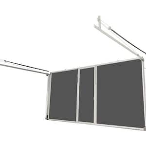 16 ft. x 7 ft. Roll-Up Garage Door Screen with Sandstone Frame and Black PVC-Coated Polyester Mesh
