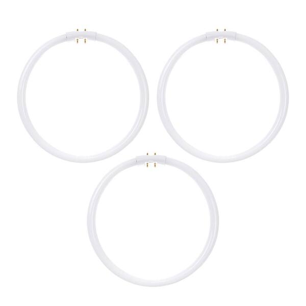 Sunlite 22-Watt 9 in. Linear Circline Tube T5 2GX13 Base Fluorescent Light Bulb in Bright White 3000K (3-Pack)