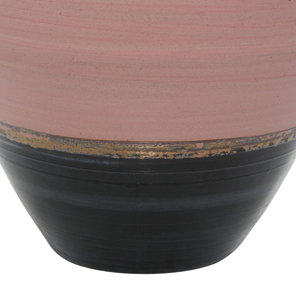15" Pink and Blue Ceramic Table Bud Vase