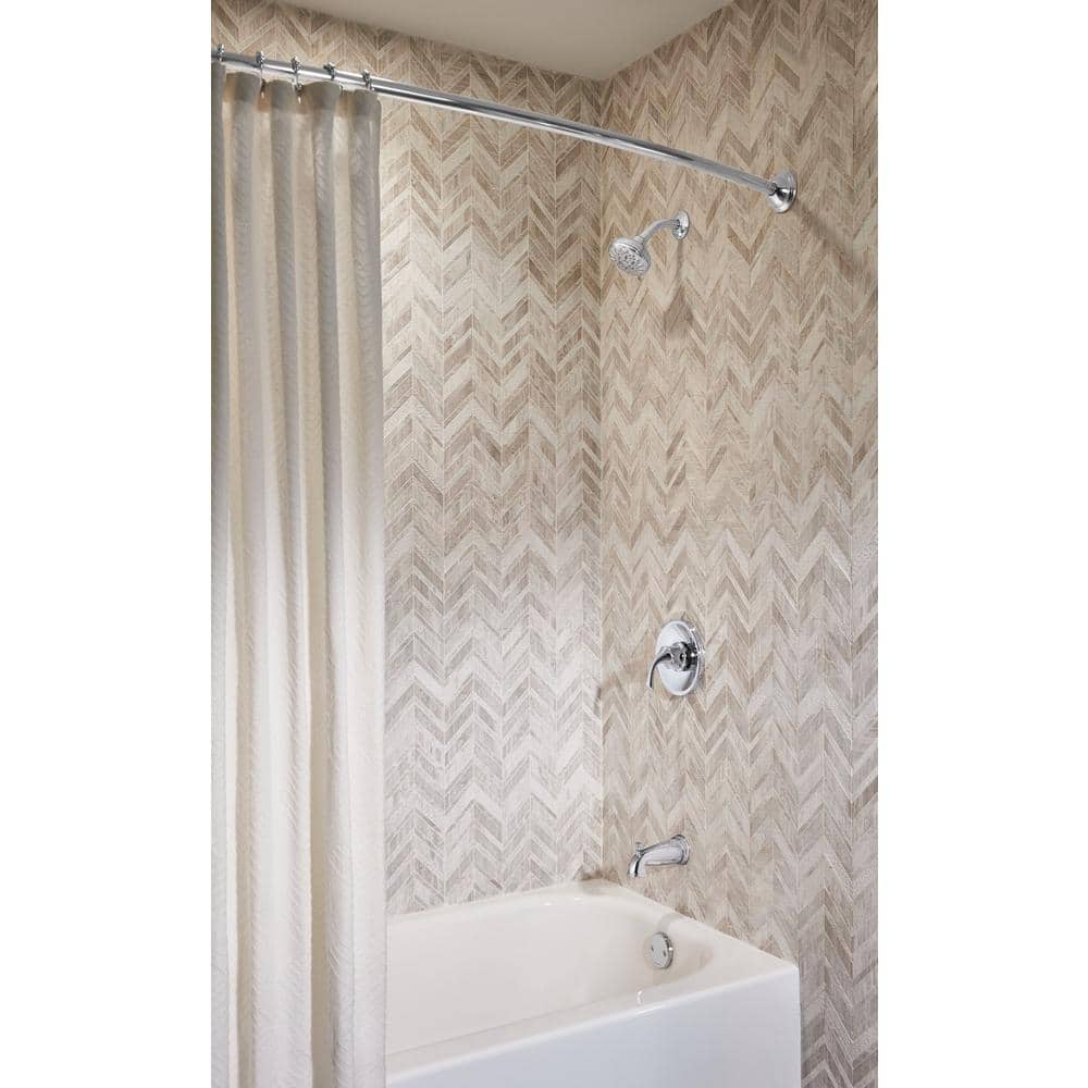 Idora Chrome Wall Mounted Tub and Shower Set