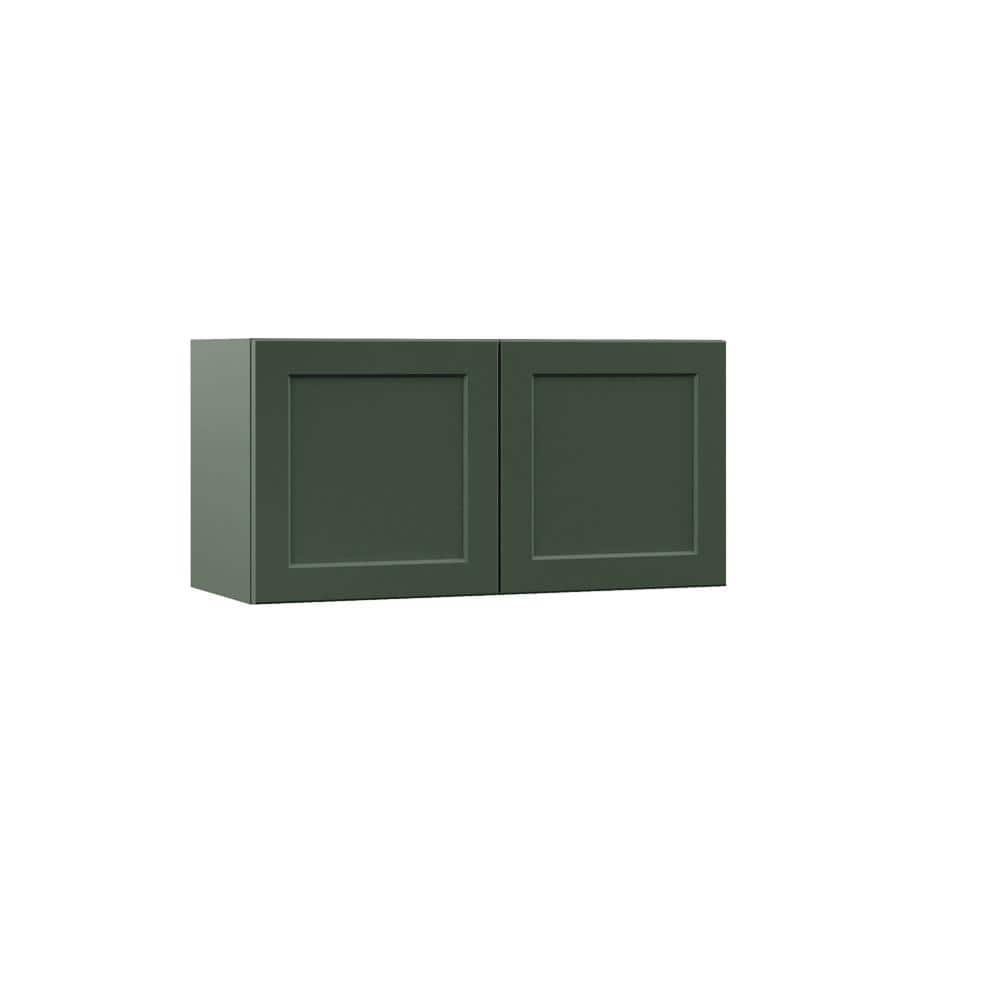 Designer Series Melvern 30 in. W x 12 in. D x 15 in. H Assembled Shaker Wall Bridge Kitchen Cabinet in Forest price history on PriceWatchPro