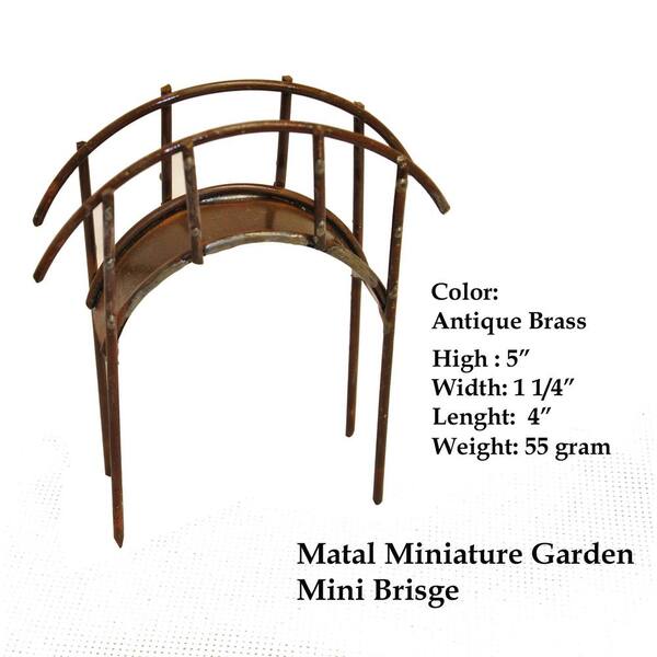 Rustic G & F MiniGardenn 10030 Fairy Garden Miniature Mini Bridge