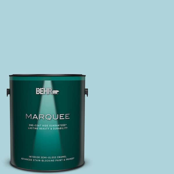 BEHR MARQUEE 1 gal. #MQ4-55 Balboa One-Coat Hide Semi-Gloss Enamel Interior Paint & Primer