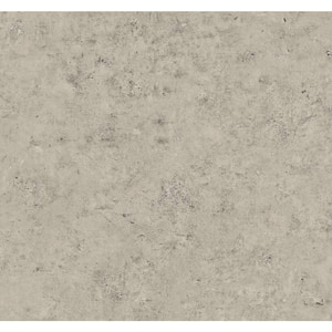 60.75 Sq. Ft. Metallic Grey Haze Concrete Faux Paper Unpasted Wallpaper Roll