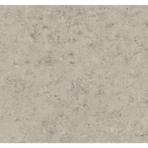 Seabrook Designs 60.75 Sq. Ft. Metallic Grey Haze Concrete Faux Paper Unpasted Wallpaper Roll
