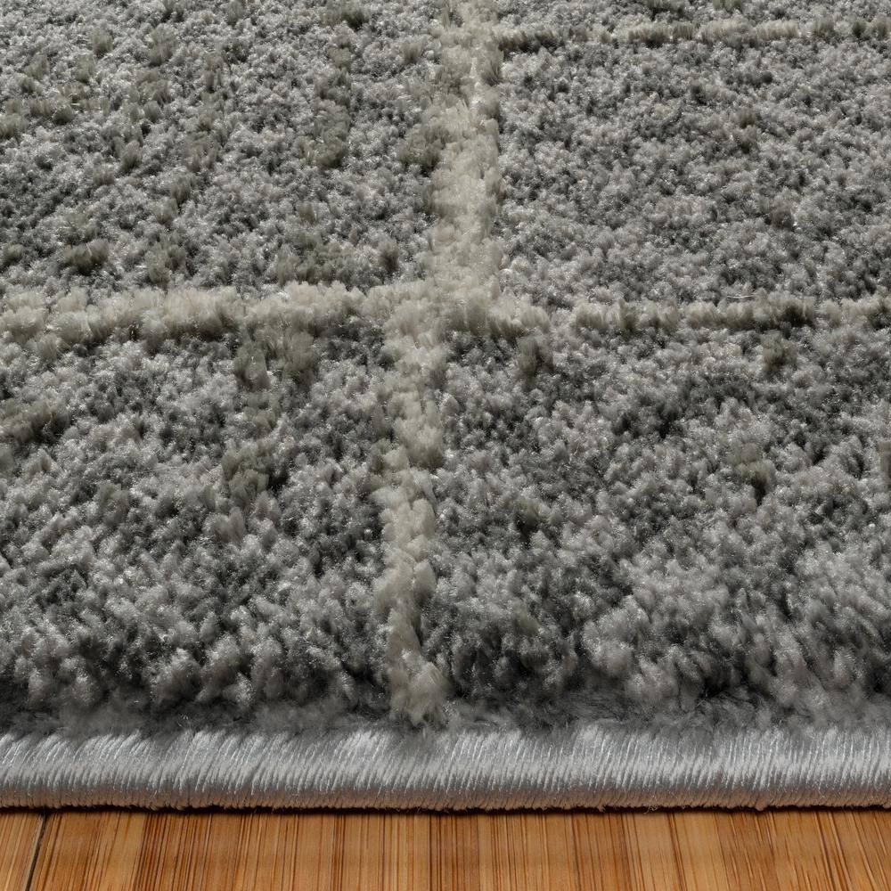 Trevi Zalo 8' x 10' Gray Abstract Shag Area Rug