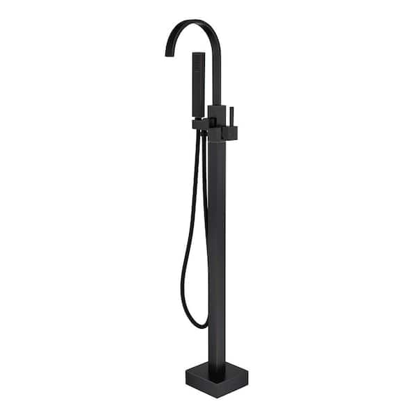 Dimakai Single-Handle Freestanding Tub Faucet with Hand Shower in Oil Rubbed Bronze