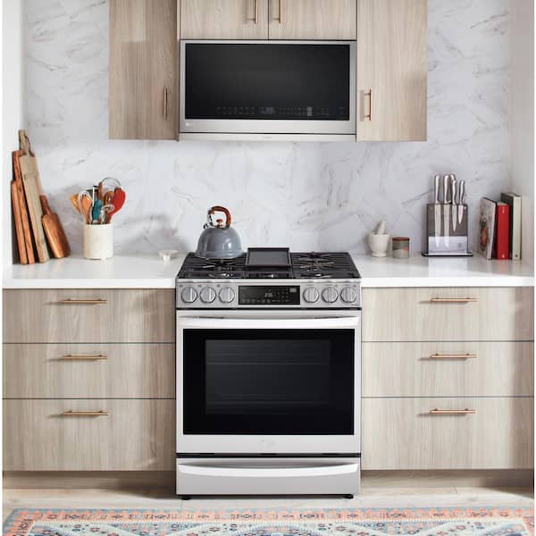 2.1 cu. ft. 30 in. Width PrintProof Stainless Steel 1,050-Watt Smart Over-the-Range Microwave Oven with ExtendaVent 2.0